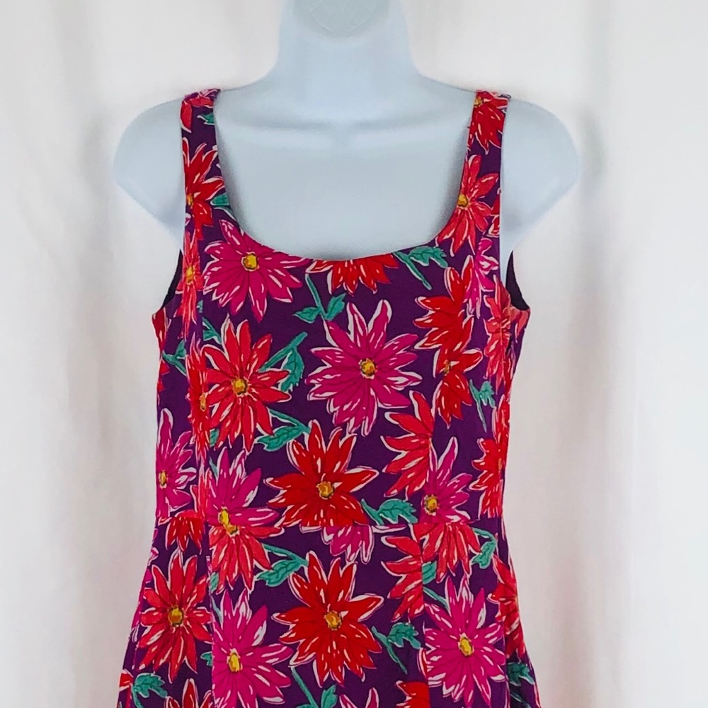 Spenser Jeremy floral Cotton sleeveless dress 4 - Picture 2 of 11